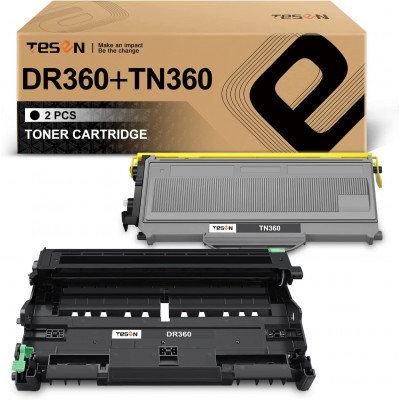 TESEN DR360 TN360 Compatible Drum and Toner Replacement (1Drum + 1Toner)